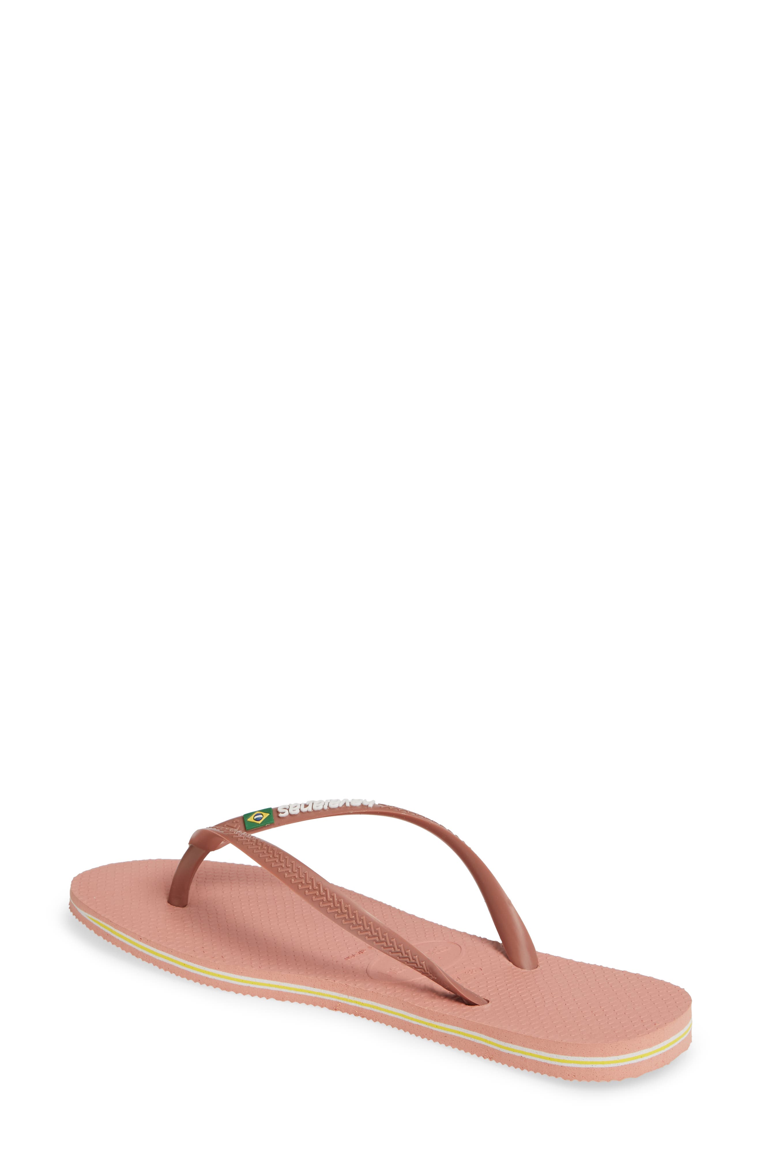 Slim Brazil Flip Flop, Alternate, color, ROSE NUDE