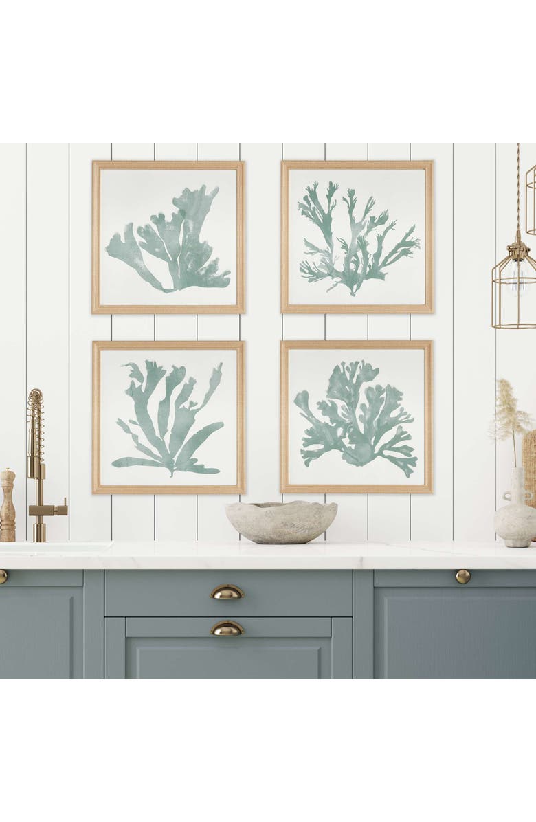 Napa Home & Garden Coral Silhouettes In Soft Green Set Of 4, Alternate, color, 