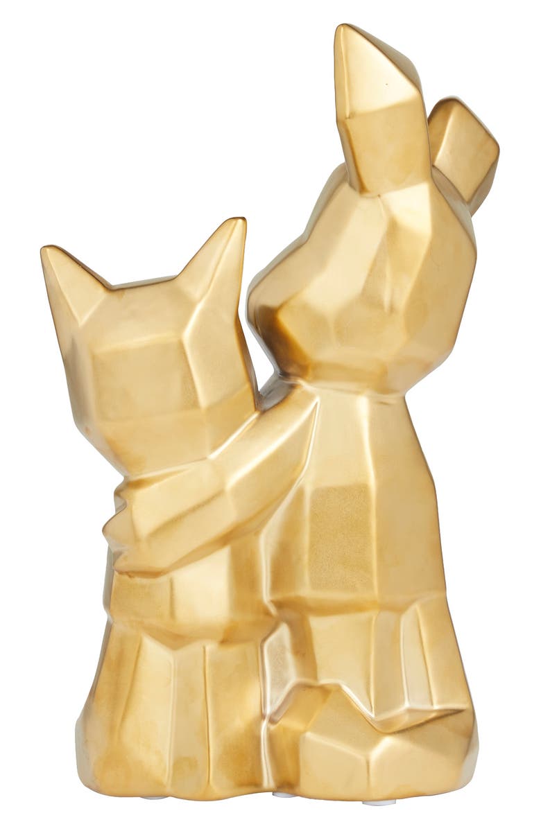 COSMO BY COSMOPOLITAN Goldtone Porcelain Cubist Dog Sculpture, Alternate, color, 