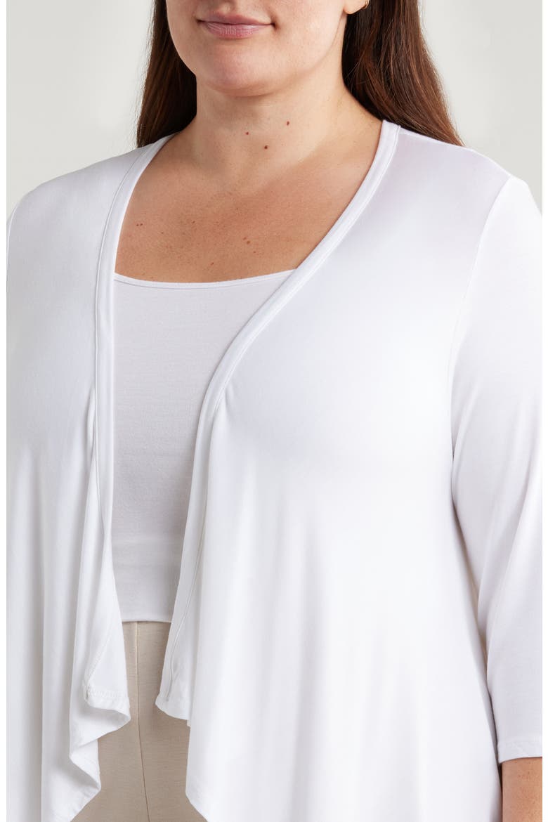 Open Front Cardigan, Alternate, color, WHITE