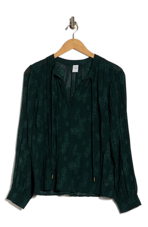 Melrose And Market Jacquard Boho Top In Green