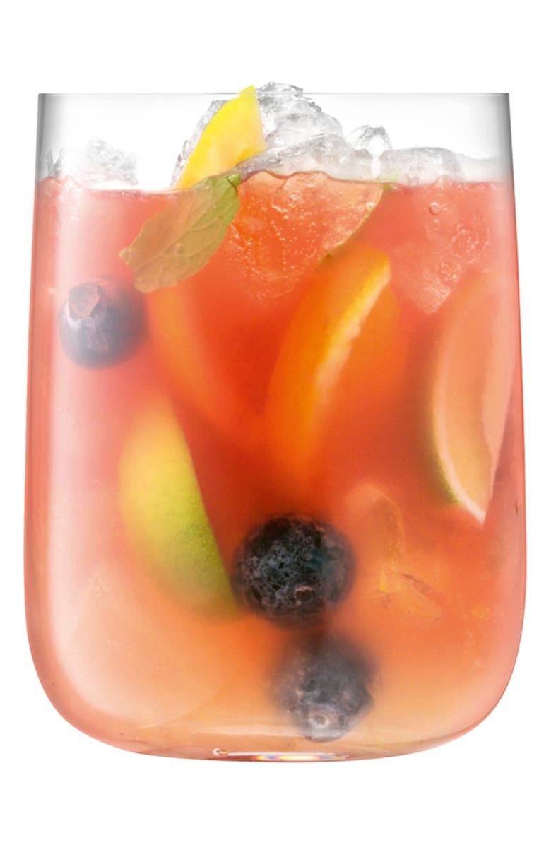 LSA Borough Set of 4 Bar Glasses, Alternate, color, Clear