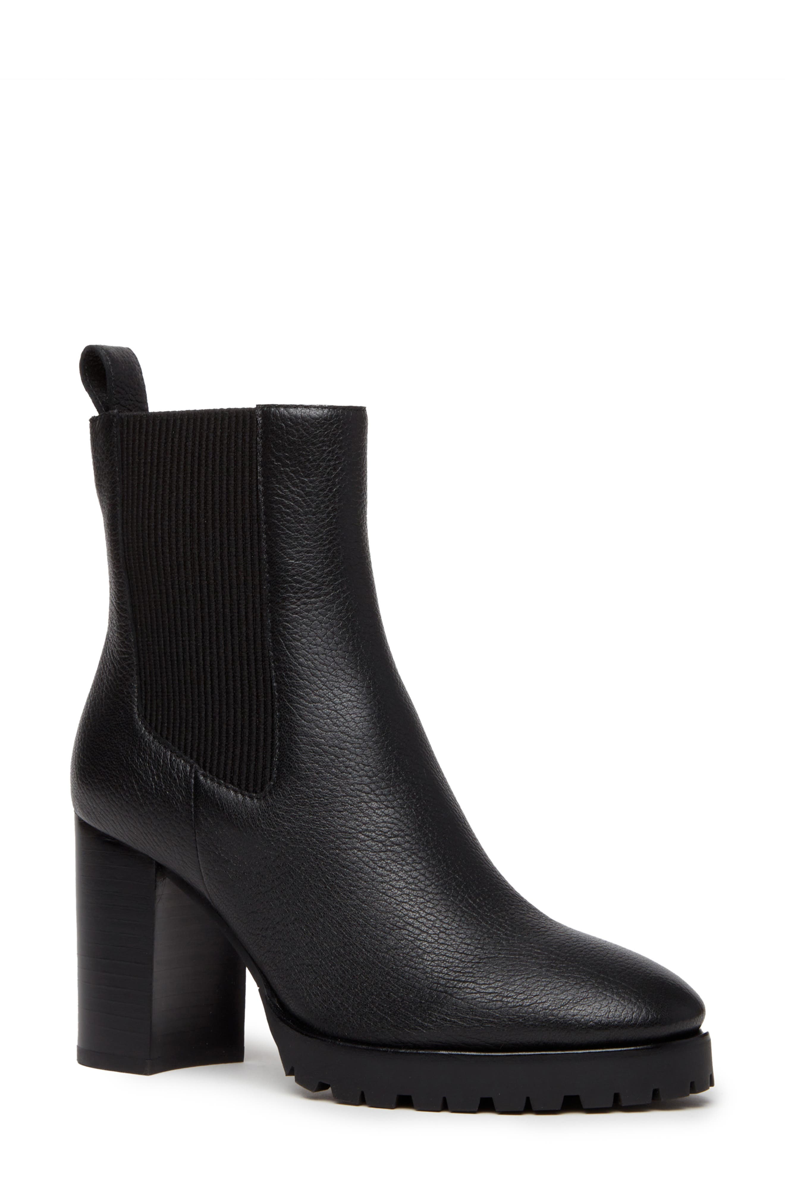 PAIGE Izzy Platform Chelsea Boot, Main, color, Black