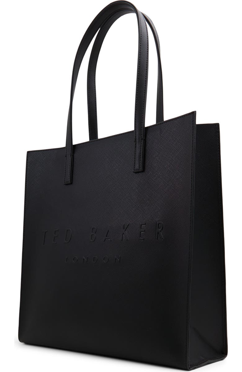 Ted Baker London Soocon Faux Leather Tote, Alternate, color, Black