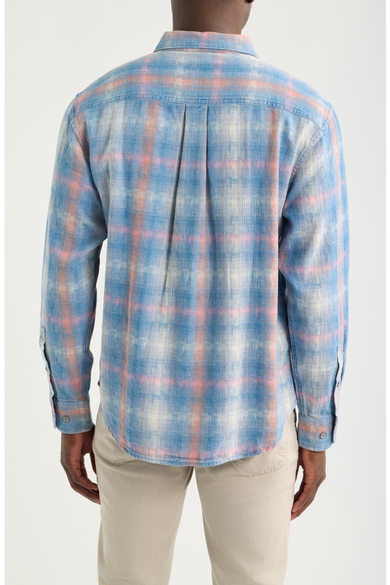 Palo Alto Plaid Cotton Button-Up Shirt, Alternate, color, LT INDIGO