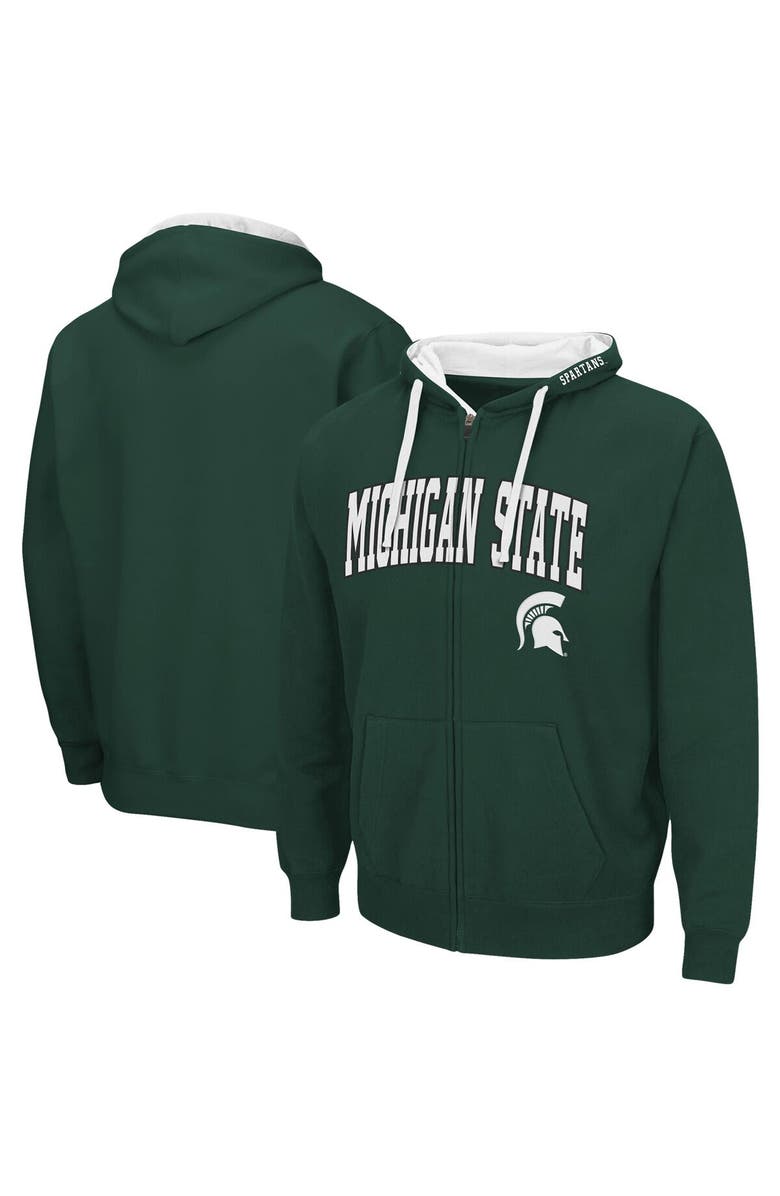 COLOSSEUM Men's Colosseum Green Michigan State Spartans Big & Tall Full-Zip Hoodie, Main, color, Green