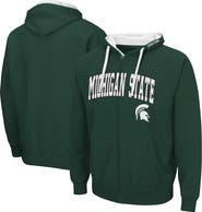 COLOSSEUM Men's Colosseum Green Michigan State Spartans Big & Tall Full-Zip Hoodie