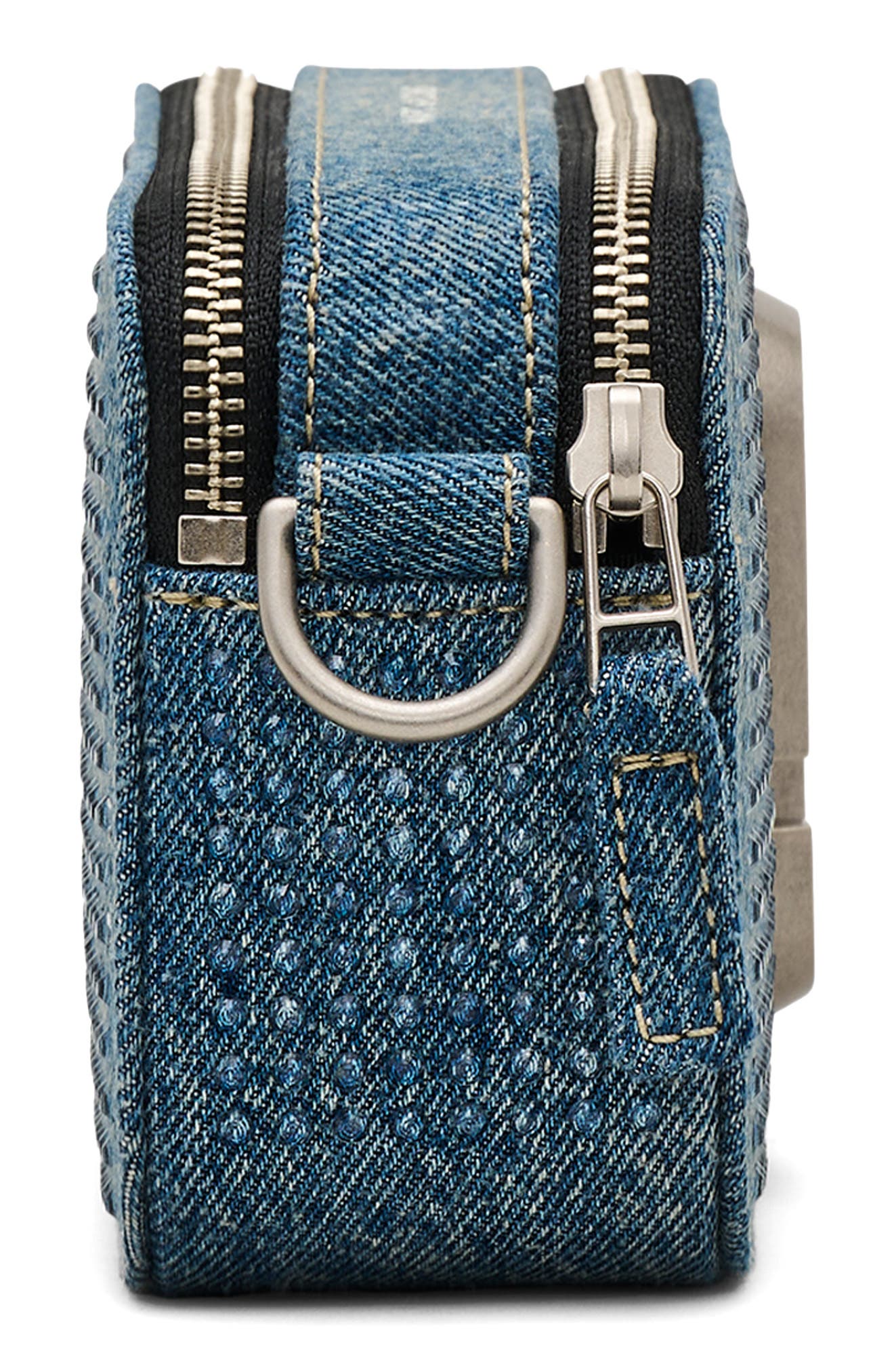 Marc Jacobs The Crystal Denim Snapshot Crossbody Bag, Alternate, color, 