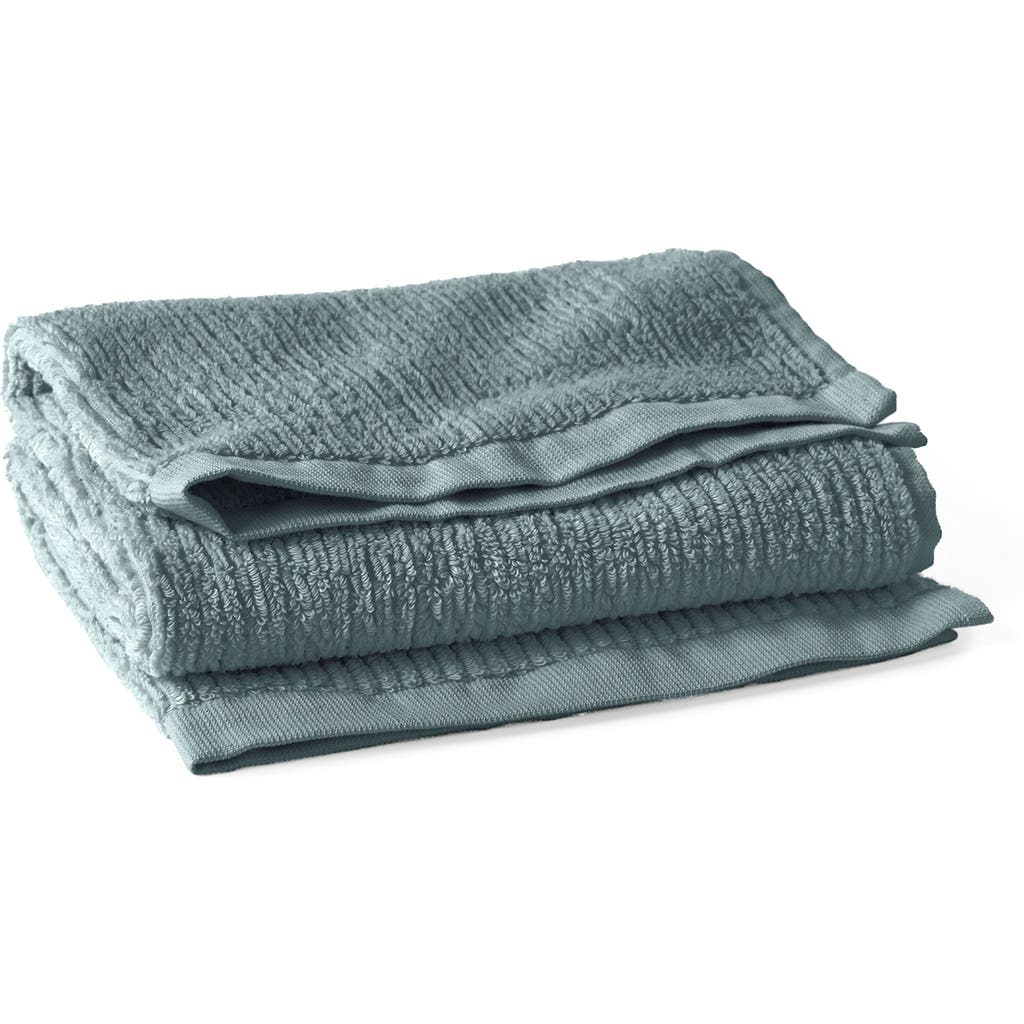 Coyuchi Temescal Organic Cotton Rib Hand Towel In Blue
