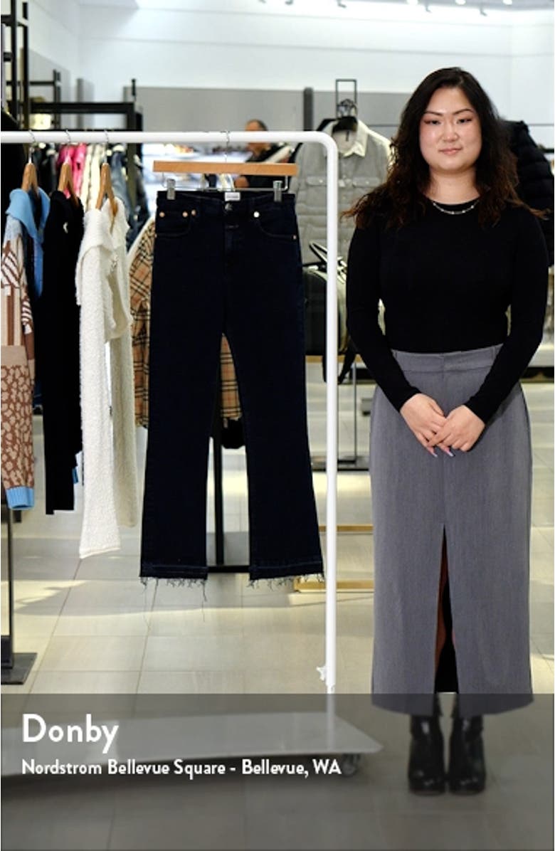 Hi-Sun Release Hem High Waist Crop Flare Jeans, sales video thumbnail