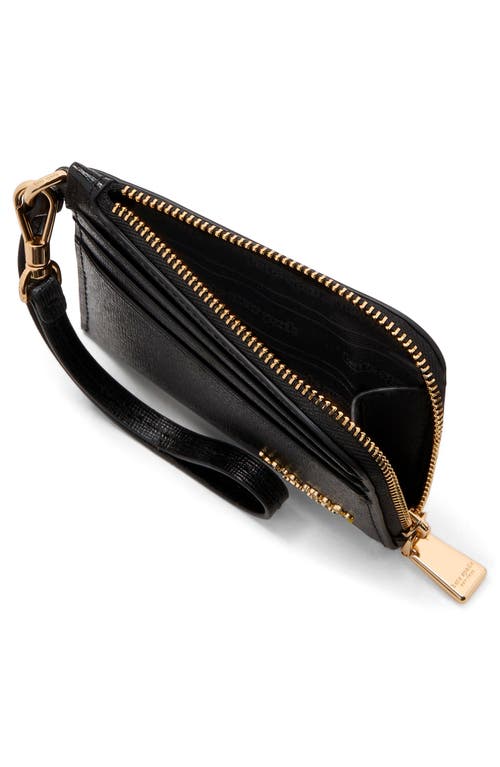 Kate Spade Devin Saffiano Leather Coin Card Case Wristlet In Black