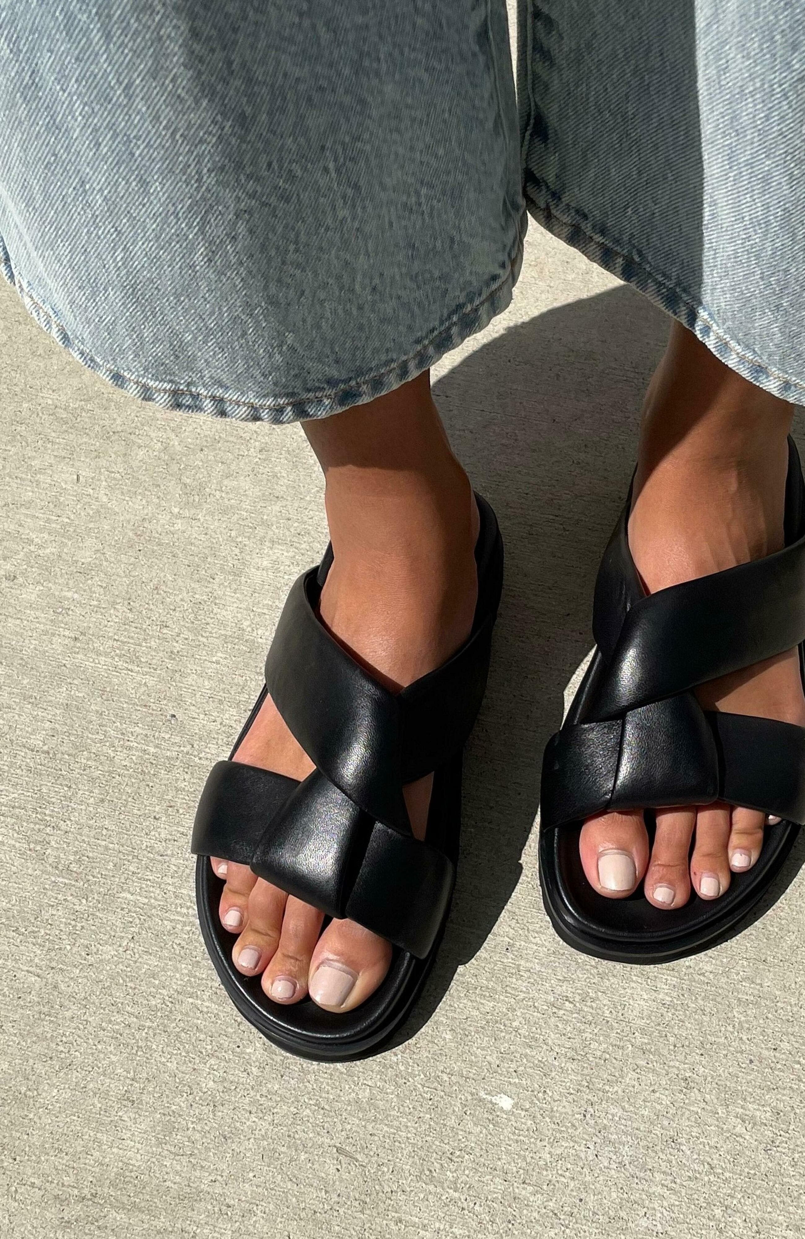 Neil J. Rodgers Obi Sandal, Alternate, color, Black Nappa