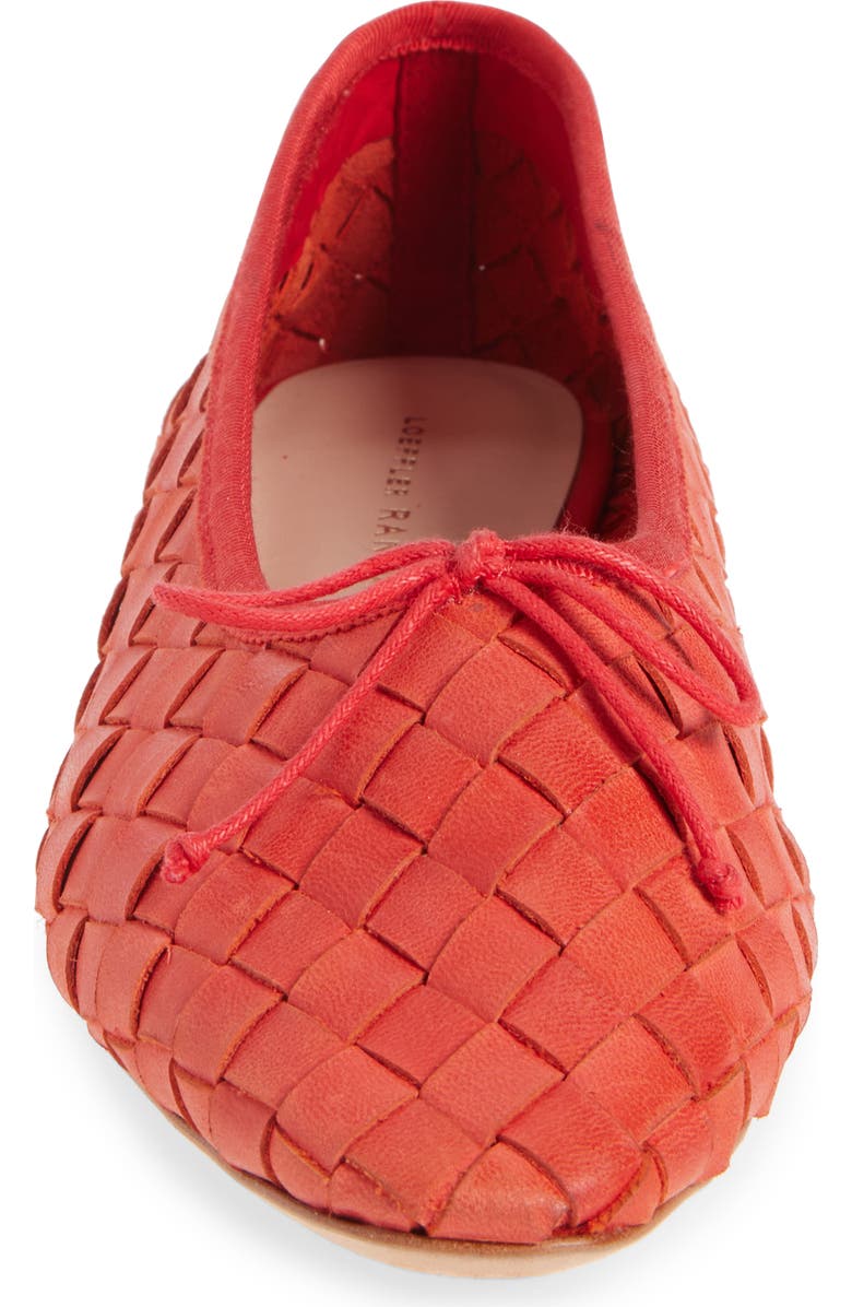 Loeffler Randall Landry Woven Ballet Flat, Alternate, color, Red