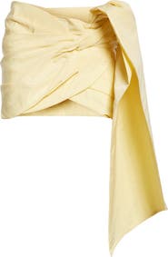 Area Taffeta Knot Miniskirt