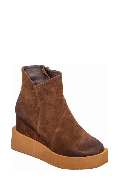 Suede Platform Wedge Boot (Women)