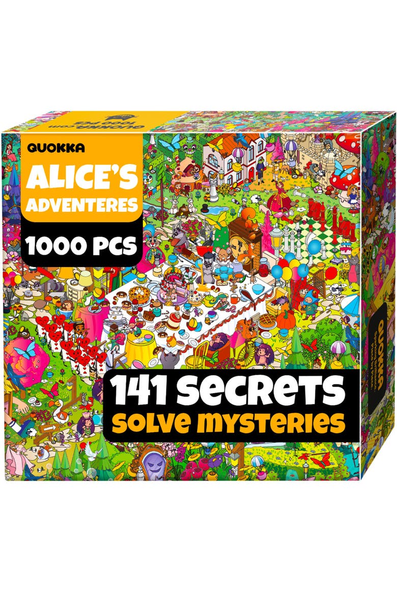 1000 Piece Jigsaw Puzzle for Adults - Alice in Wonderland, Red Riding Hood & Emerald Kingdom, Main, color, Alice
