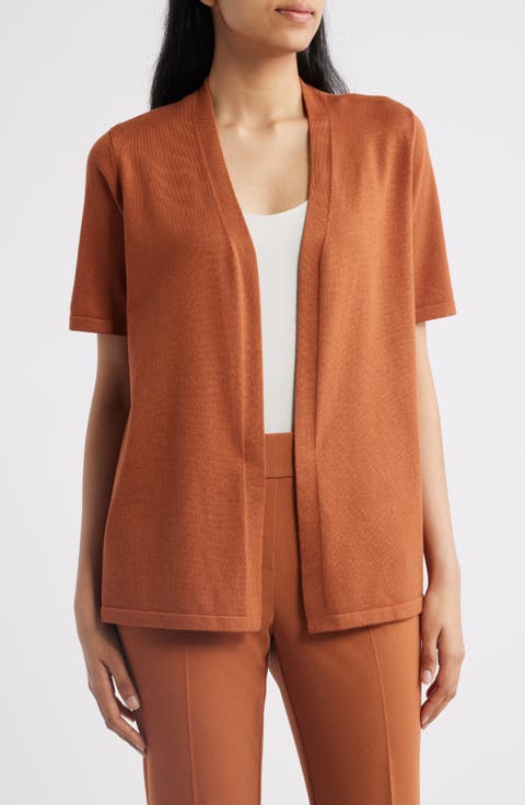 Newport Open Front Elbow Sleeve Cardigan (Petite)