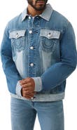 True Religion Reverse Denim Trucker Jacket