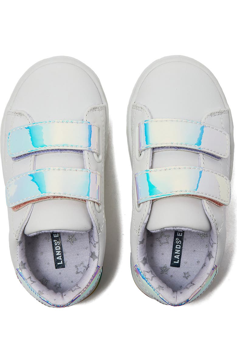 Lands' End Toddlers Easy On Sneakers, Alternate, color, White