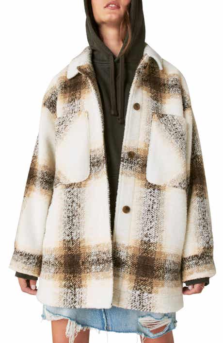Lucky Brand Oversize Plaid Shirt Jacket