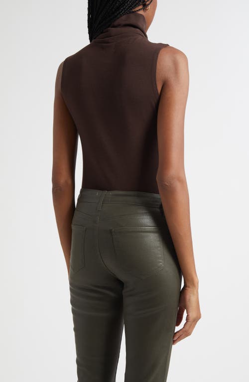 L'agence Ceci Sleeveless Turtleneck Sweater In Brown