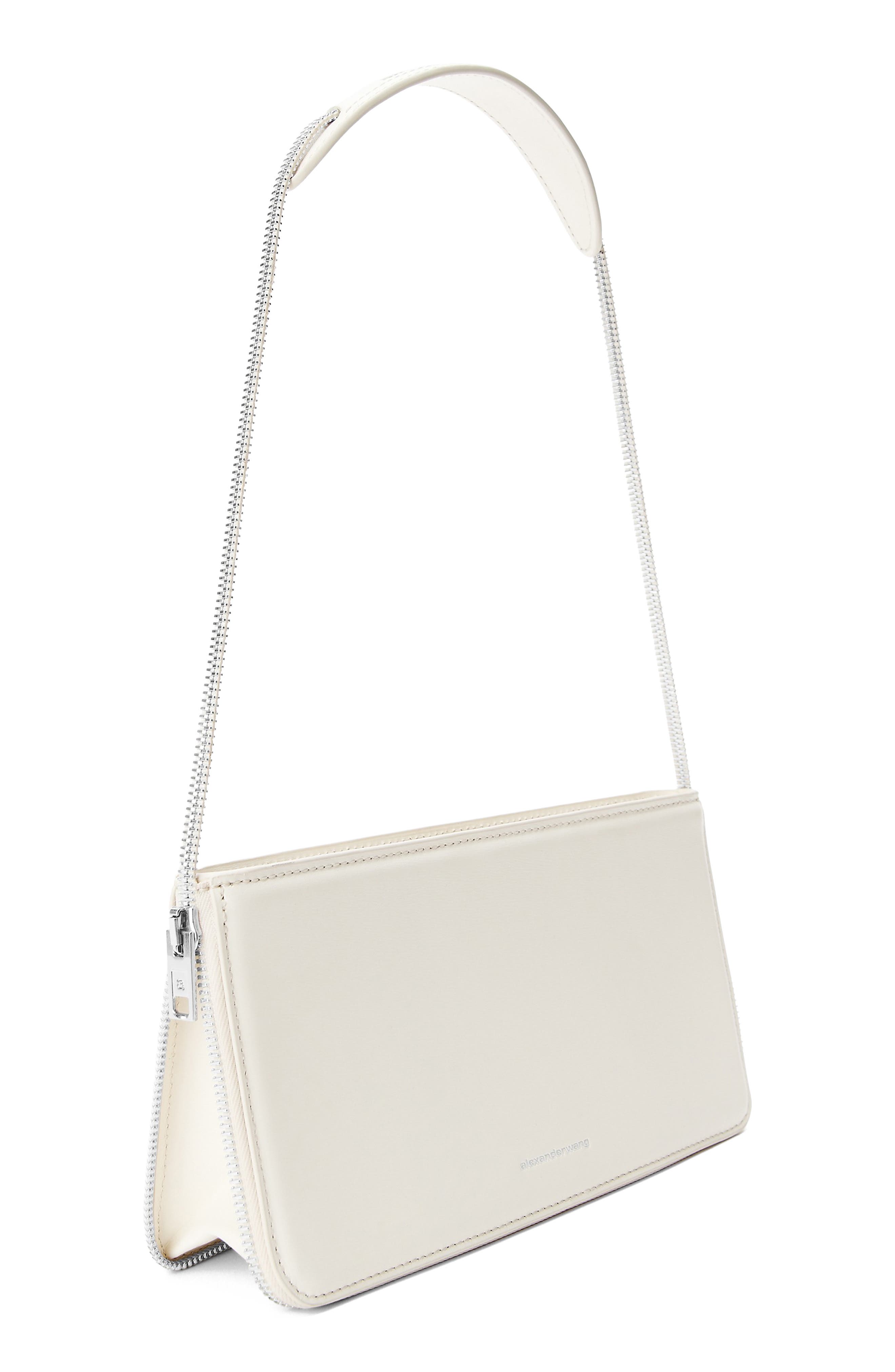 Siren Pochette Studded Leather Shoulder Bag, Alternate, color, VANILLA