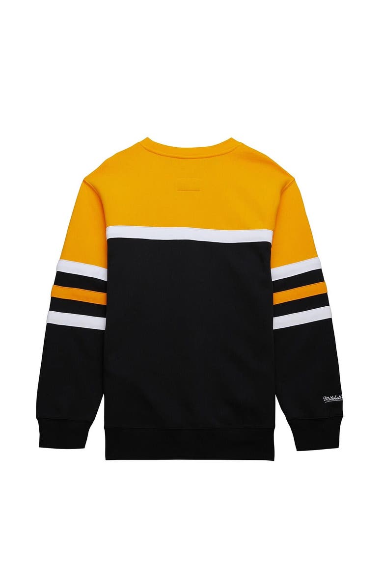 Mitchell & Ness Men's Mitchell & Ness Black/Gold Los Angeles Lakers Hardwood Classics Vintage Logo Head Coach Pullover Sweatshirt, Alternate, color, Black