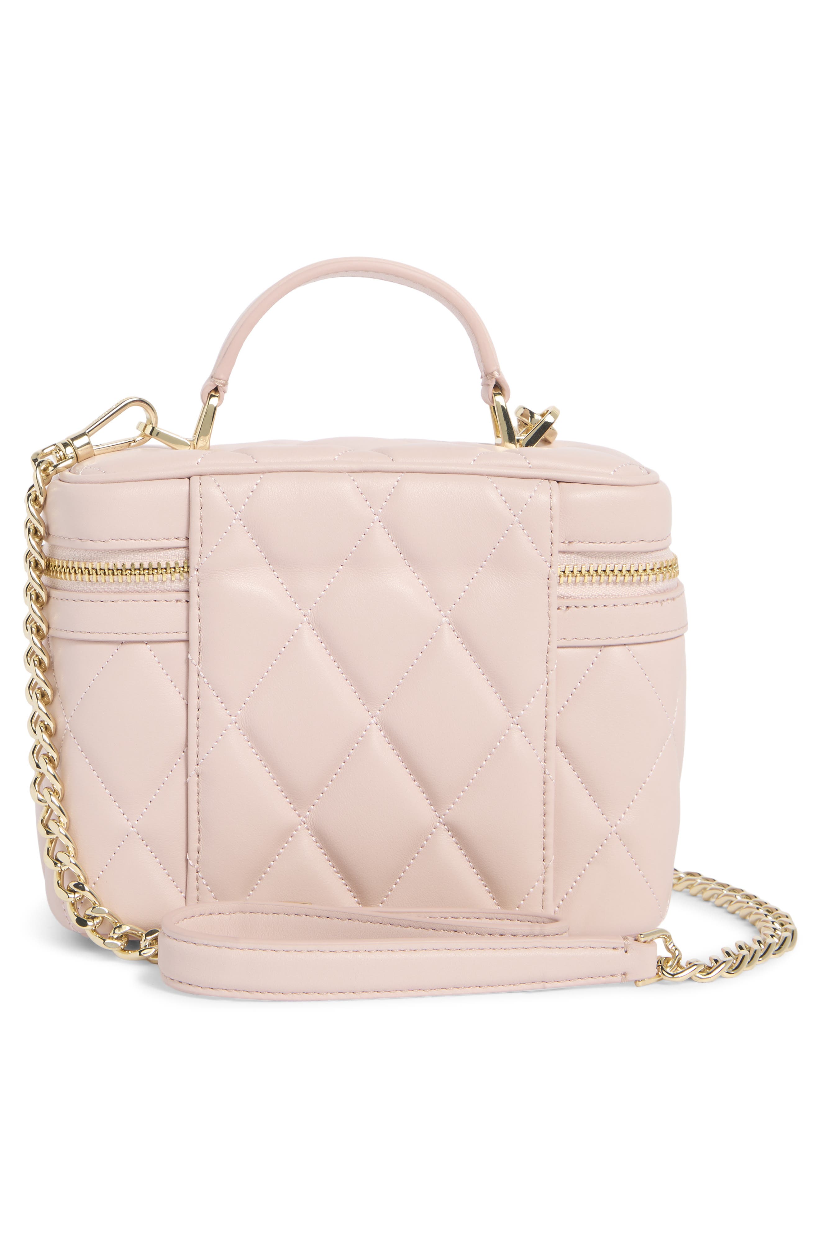 Kate Spade New York Carey Quilted Leather Crossbody Trunk, Alternate, color, Rose Smoke