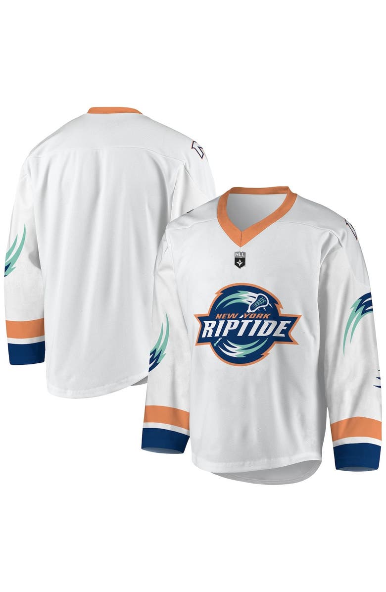 ADPRO Sports Men's White/Navy New York Riptide Replica Jersey, Main, color, White