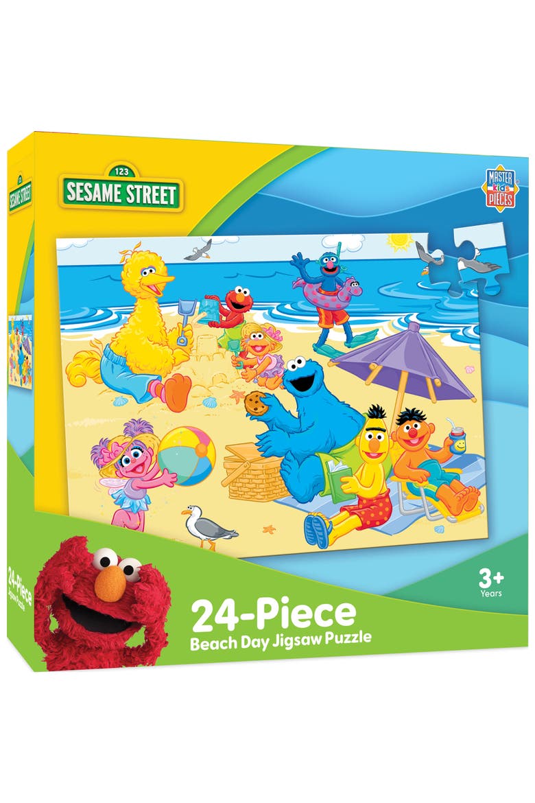 Sesame Street Beach Day 24 Piece Puzzle, Main, color, Multicolor