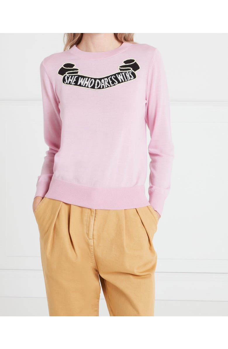 Temperley London She Who Dares Sweater, Main, color, Pink