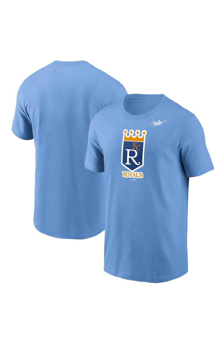 Nike Men's Nike Light Blue Kansas City Royals Cooperstown Collection Logo T-Shirt, Main, color, 