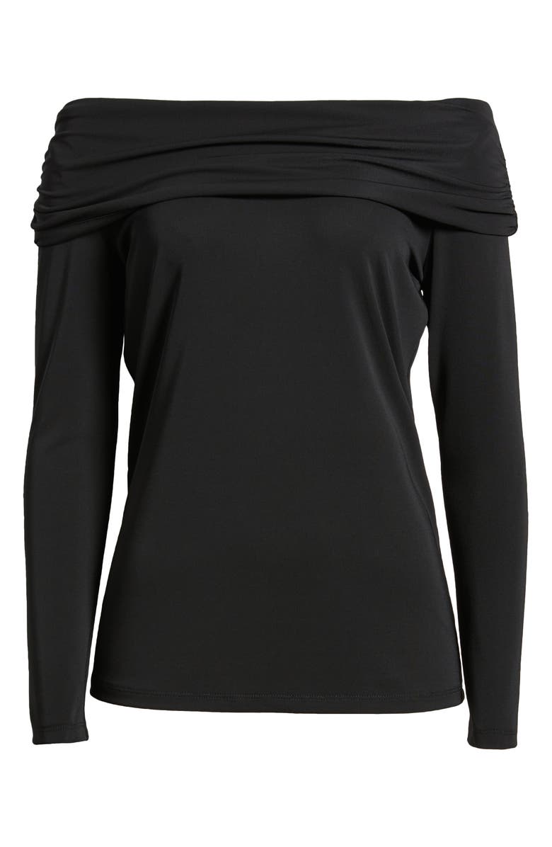 Anne Klein Off the Shoulder Long Sleeve Shirt, Alternate, color,