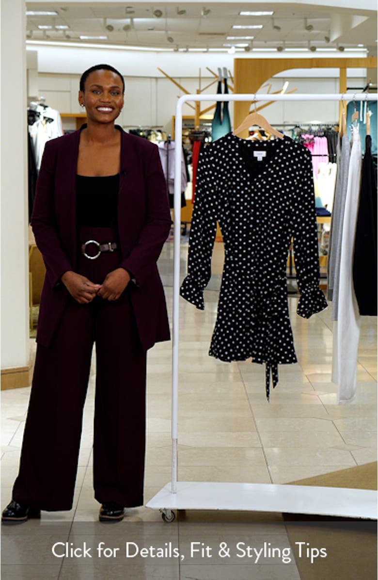 Flower Print Long Sleeve Shirtdress, sales video thumbnail