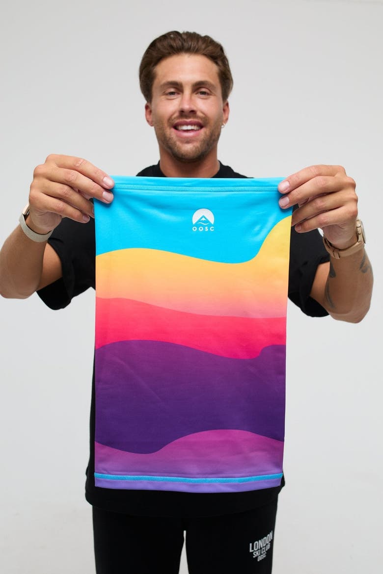 Neckwarmer - Mambo Sunset, Alternate, color, Blue with gradient colors