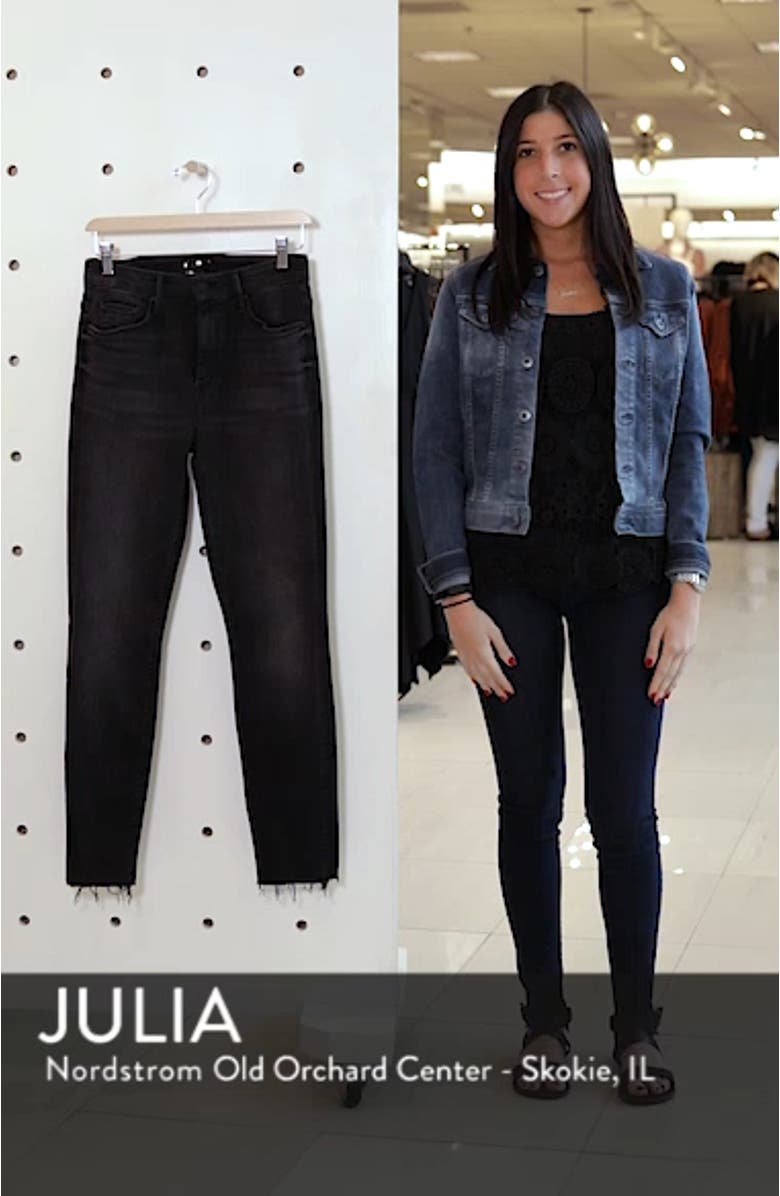 The Looker High Waist Frayed Ankle Jeans, sales video thumbnail