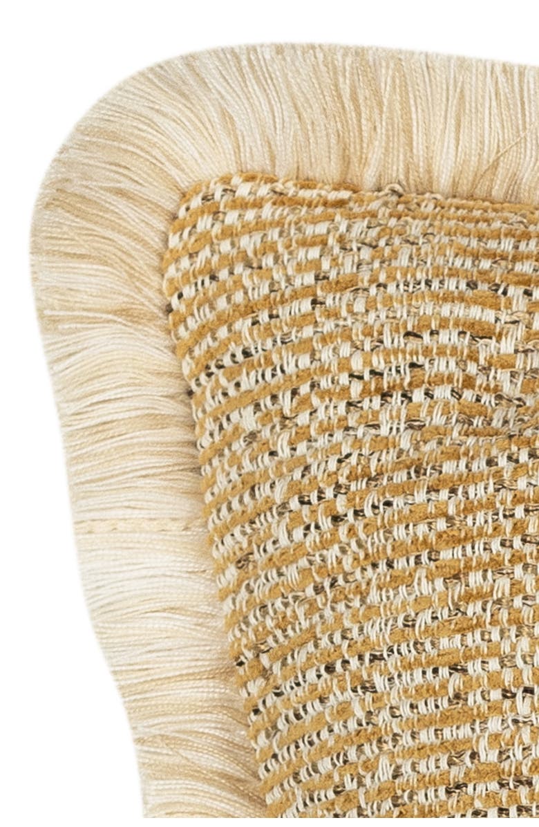 Elaine Smith Golden Hour Textured Fringed Indoor & Outdoor Woven Accent Pillow, Alternate, color, Fringed