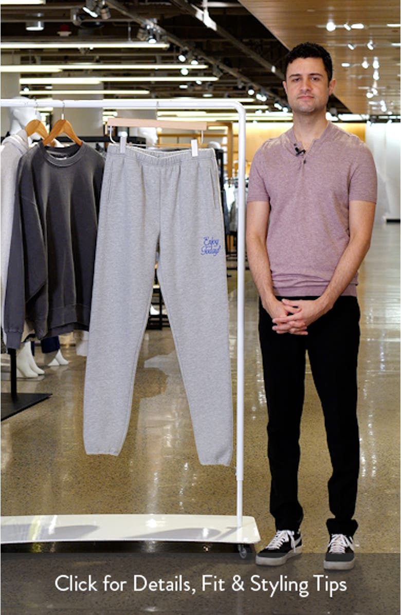 Enjoy Today Fleece Graphic Joggers, sales video thumbnail