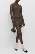 Reformation x Kacey Musgraves Buxton Low Rise Wool Blend Miniskirt