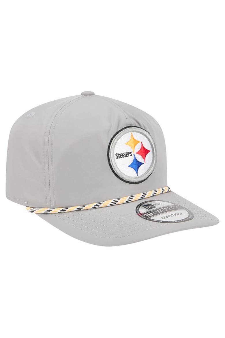 Men's New Era Gray Pittsburgh Steelers Rope 19TWENTY Hat, Alternate, color, Gray