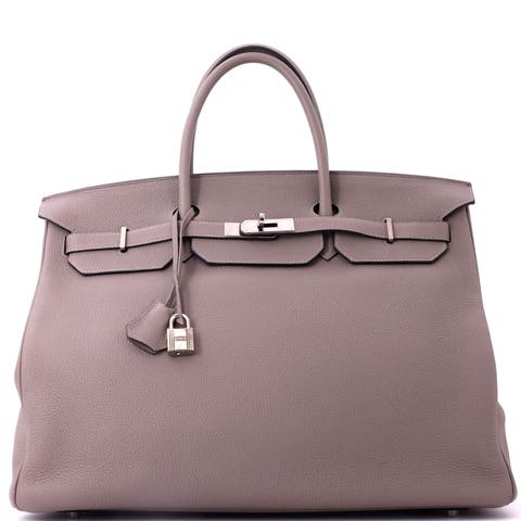Birkin Handbag Grey Togo with Palladium Hardware 40
