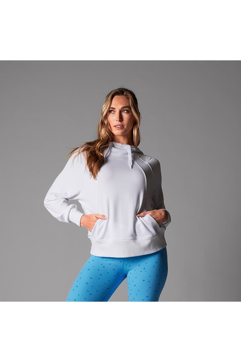 Cozy Paneled Hoodie, Alternate, color, WHITE