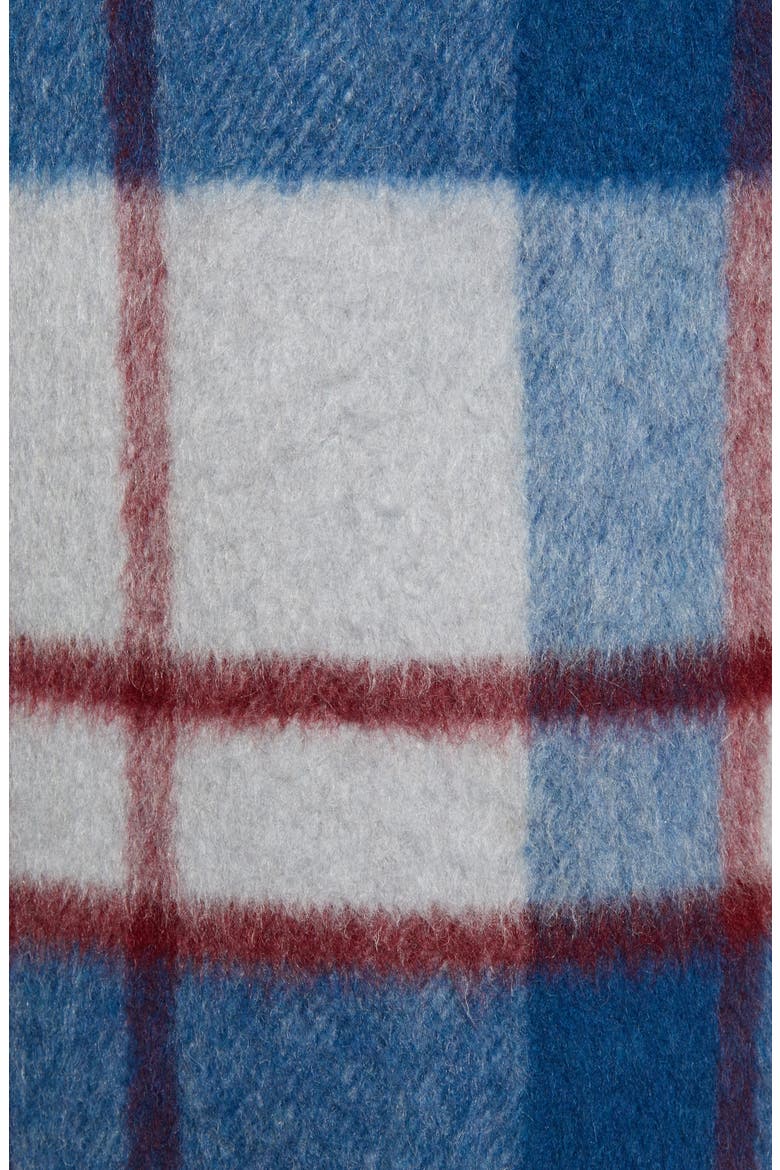 Levi's® Wool Top Coat with Faux Shearling Collar, Alternate, color, LIGHT BLUE PLAID