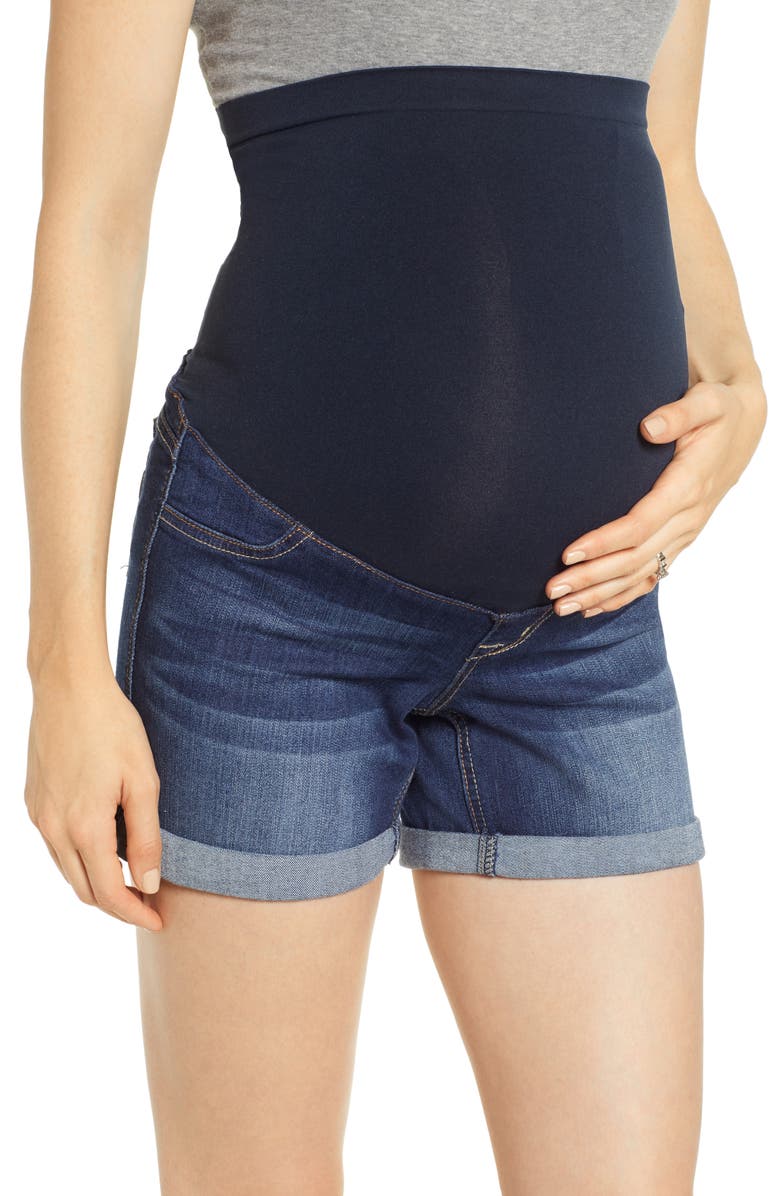 1822 Denim Maternity Shorts, Alternate, color, 