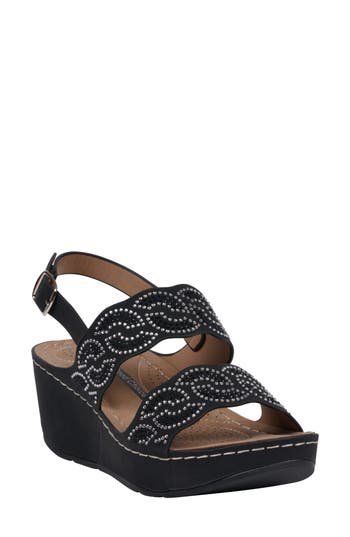 Gc Shoes Alexia Wedge Sandal In Black