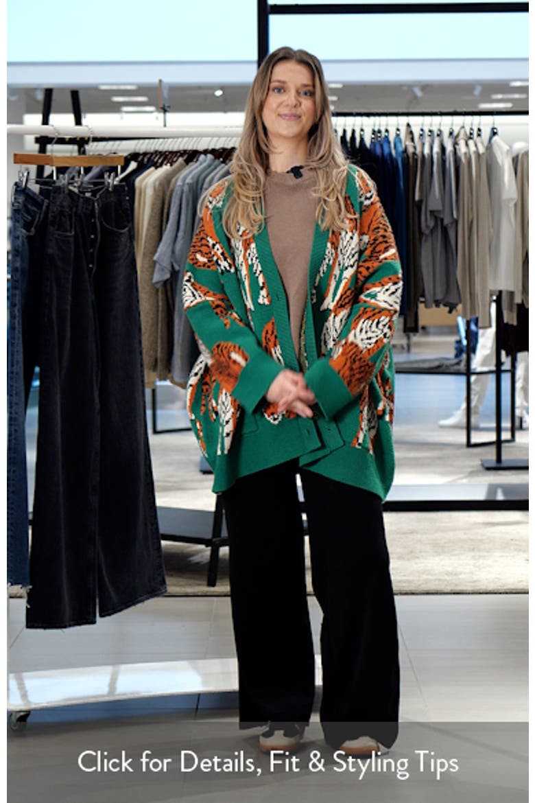 Tiger Tales Oversize Cardigan (Women) | Nordstrom