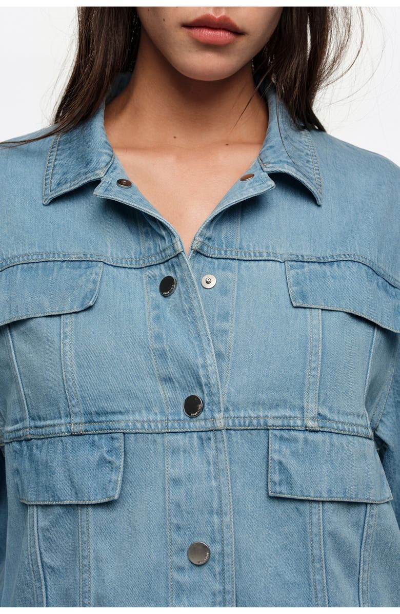 Bimba y Lola Fluid Boxy Denim Jacket, Alternate, color, Light Denim Blue