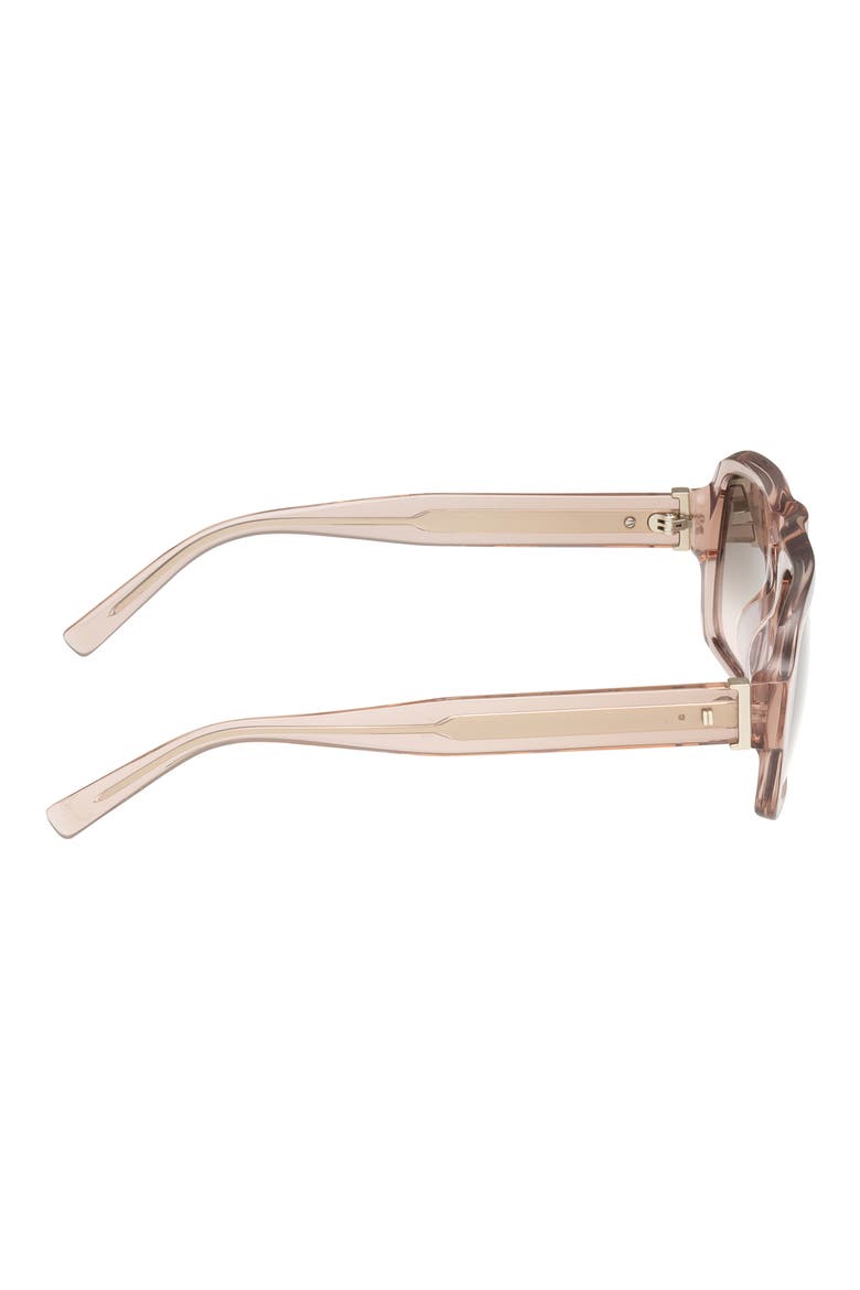 53mm Navigator Sunglasses, Alternate, color, SHINY BEIGE / BLUSH LENS