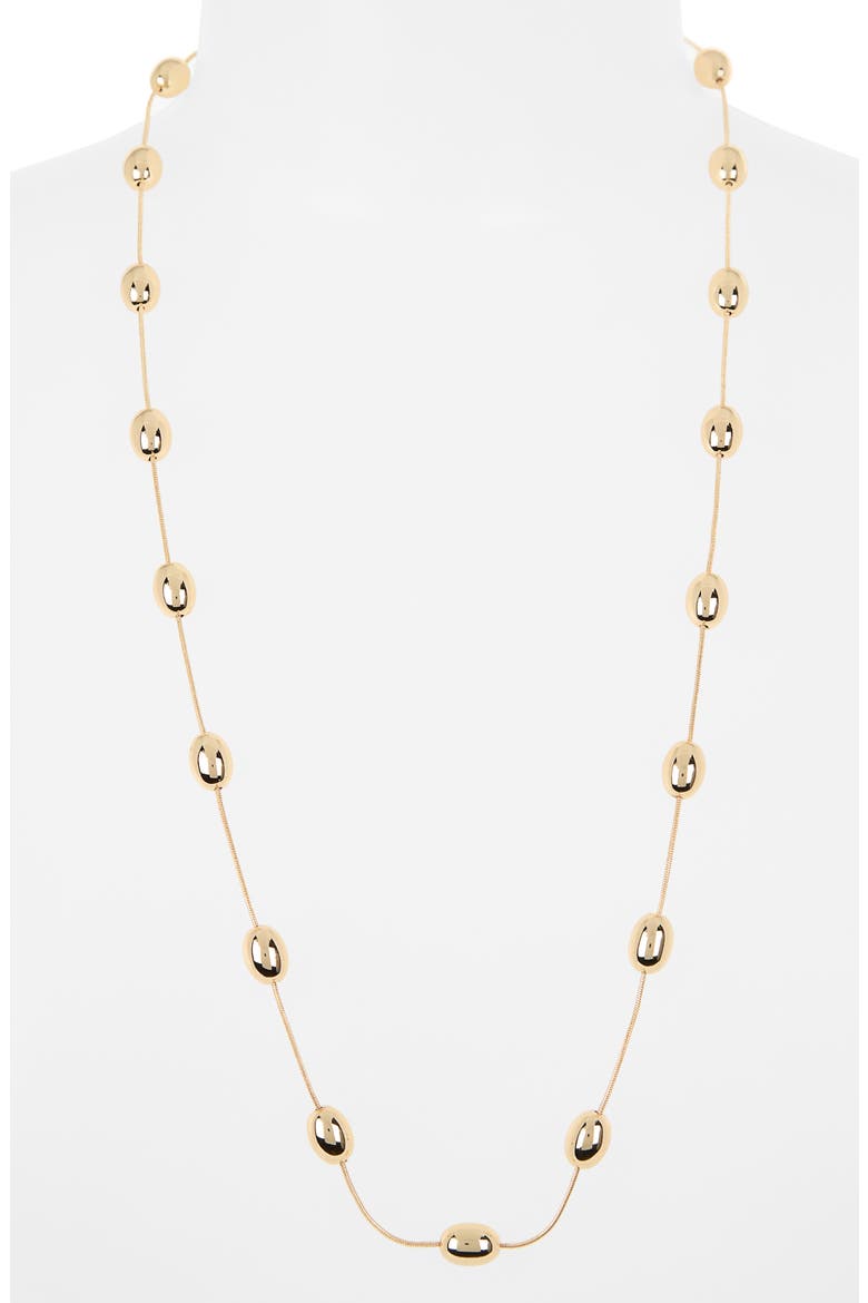 Orb Station Chain Necklace, Alternate, color, GOLD