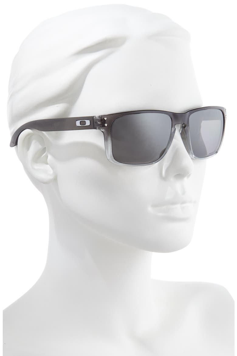 Holbrook™ 57mm Prizm™ Polarized Keyhole Sunglasses, Alternate, color, DARK INK FADE/ PRIZM BLACK